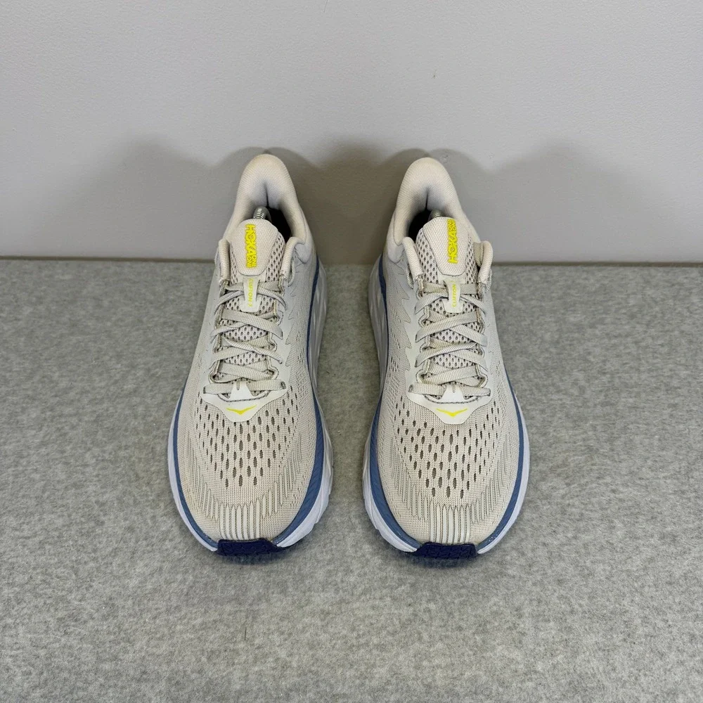 Hoka Clifton 7 Womens Shoes Size 7.5 Grey & Blue Running Sneakers 1110509 LRNC
